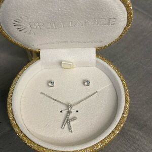 K necklace and earrings